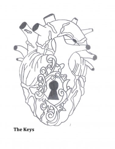 Illustration of a heart with a keyhole