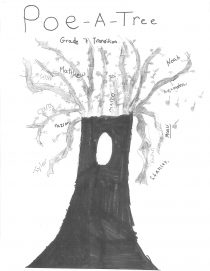 Hand-drawn tree in black on white
